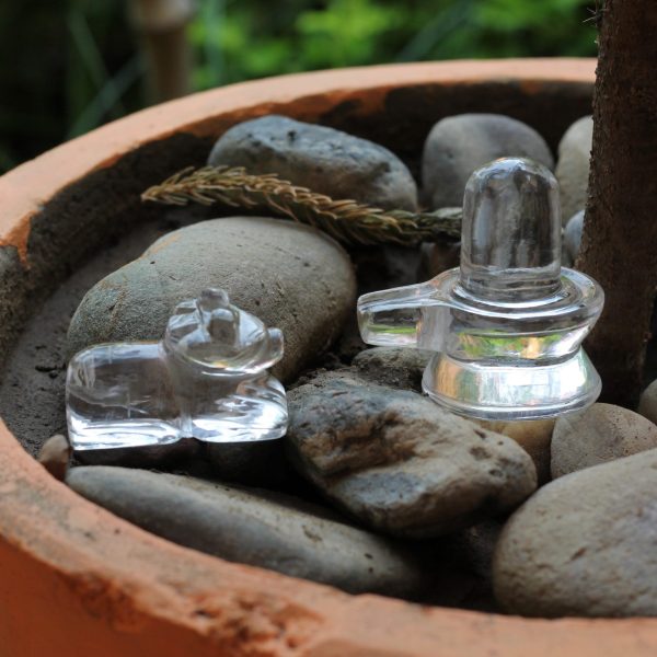 Vedikaura Sphatik Nandi Ji with Shivling Combo