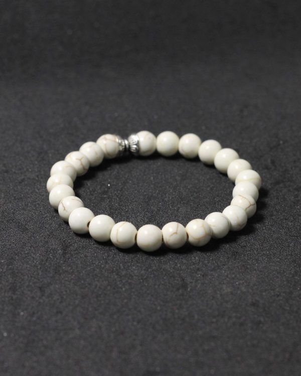 Vedikaura Howlite Bracelet – Calming & Stress Relief Crystal Bracelet - Image 2
