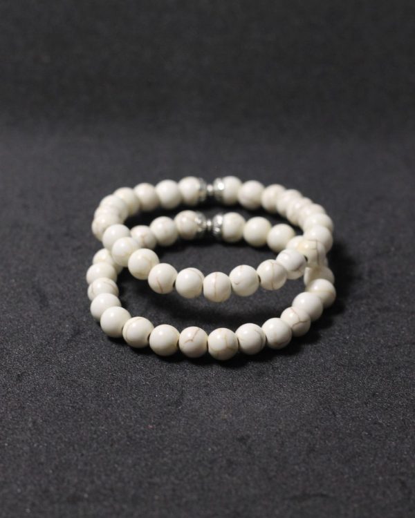 Vedikaura Howlite Bracelet – Calming & Stress Relief Crystal Bracelet - Image 3