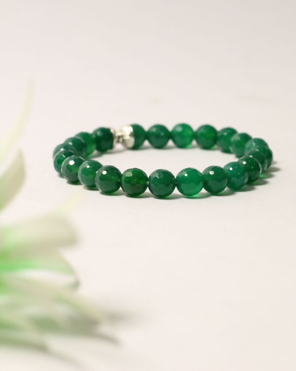Vedikaura Green Onyx Bracelet – Strength & Emotional Balance Crystal Bracelet - Image 3