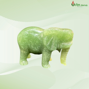 Vedikaura Jade Wisdom Elephant Statue – Strength, Prosperity & Vastu Harmony