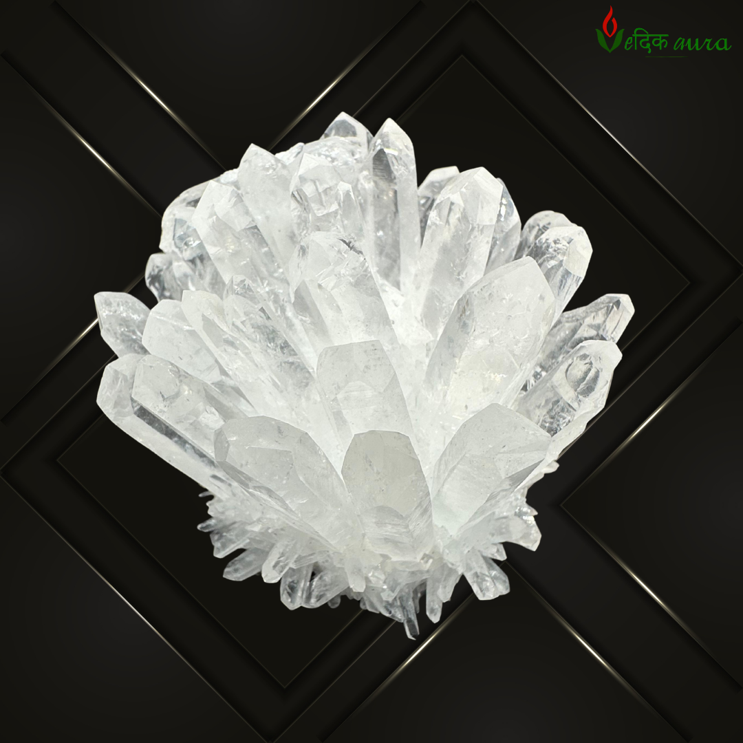 Vedikaura Clear Quartz Focus Pencil Cluster – Clarity, Focus & Energy Amplifier
