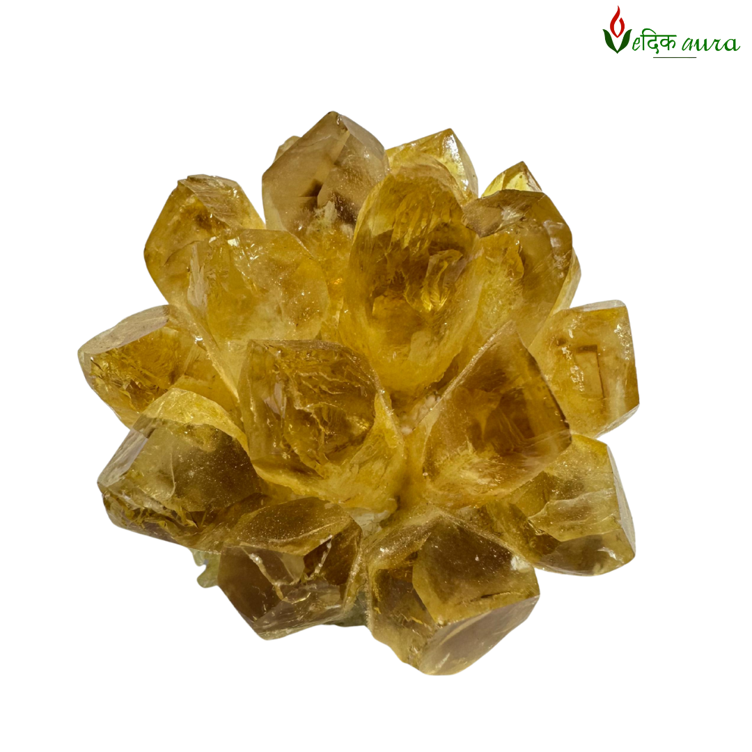 Vedikaura Citrine Abundance Pencil Cluster – Wealth Magnet & Joy Amplifier