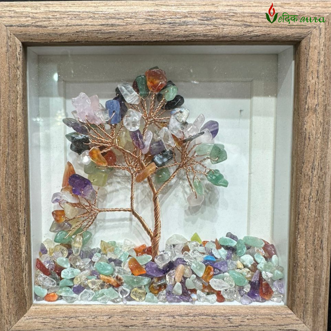 Vedikaura Gem Tree Frame – Crystal Energy Tree for Decor & Abundance