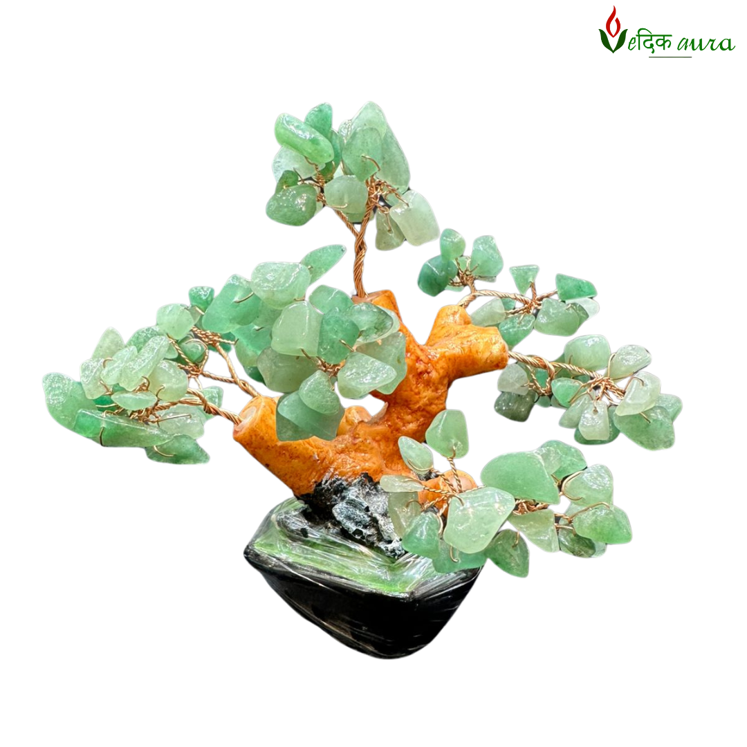 Vedikaura Green Aventurine Growth Gem Tree – Abundance & New Beginnings Decor