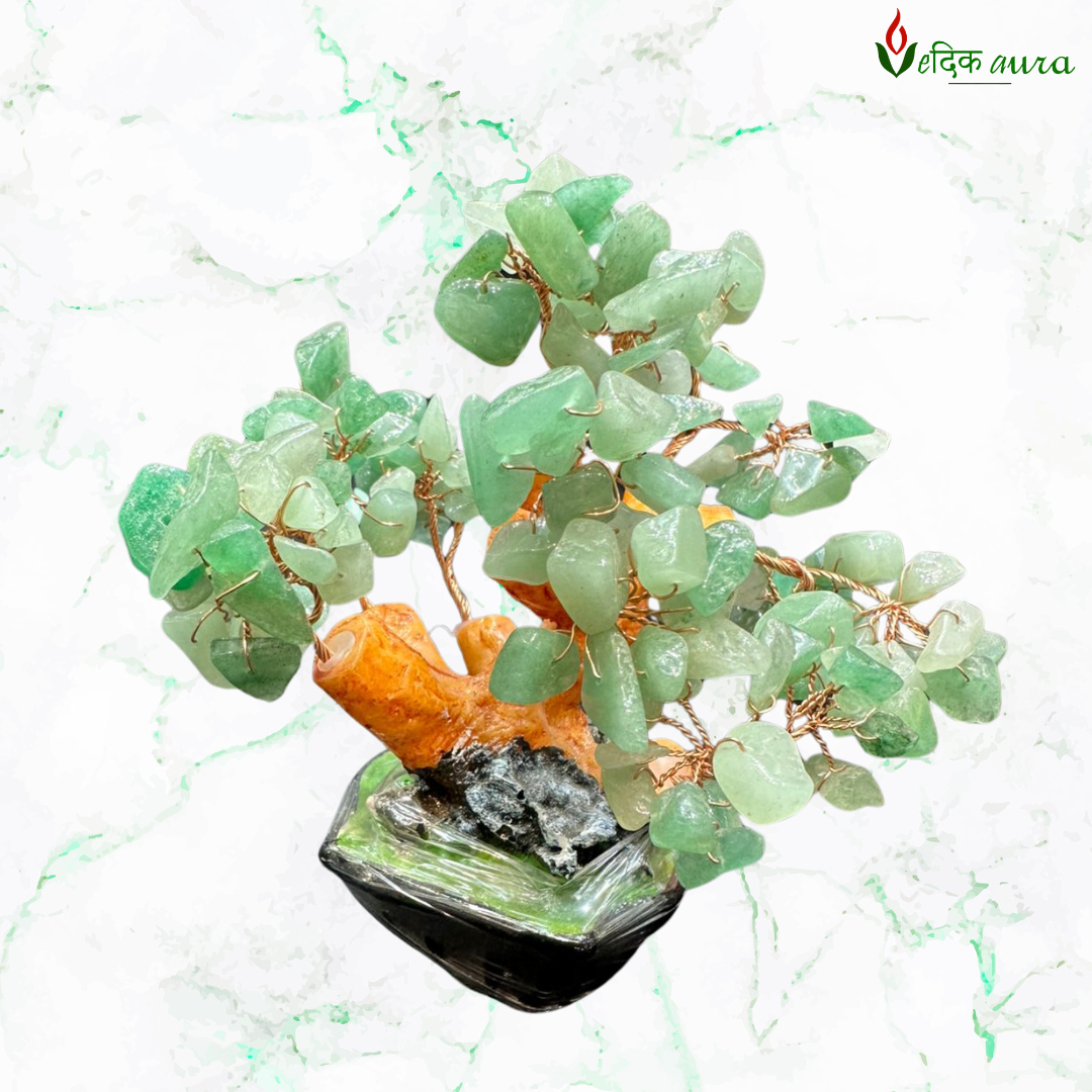 Vedikaura Green Aventurine Growth Gem Tree – Abundance & New Beginnings Decor