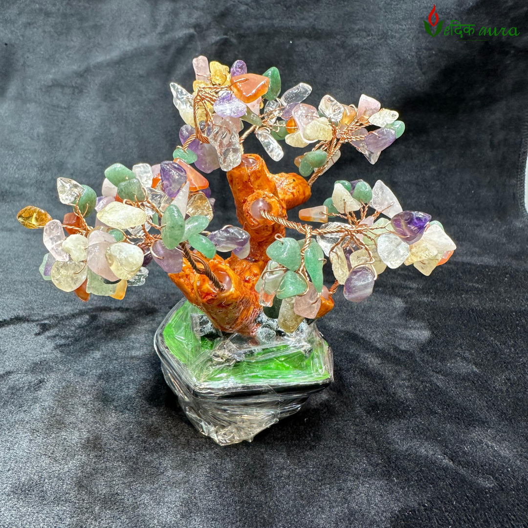 Vedikaura Seven Chakra Gem Tree (Medium) – Energy Harmonizer & Decor