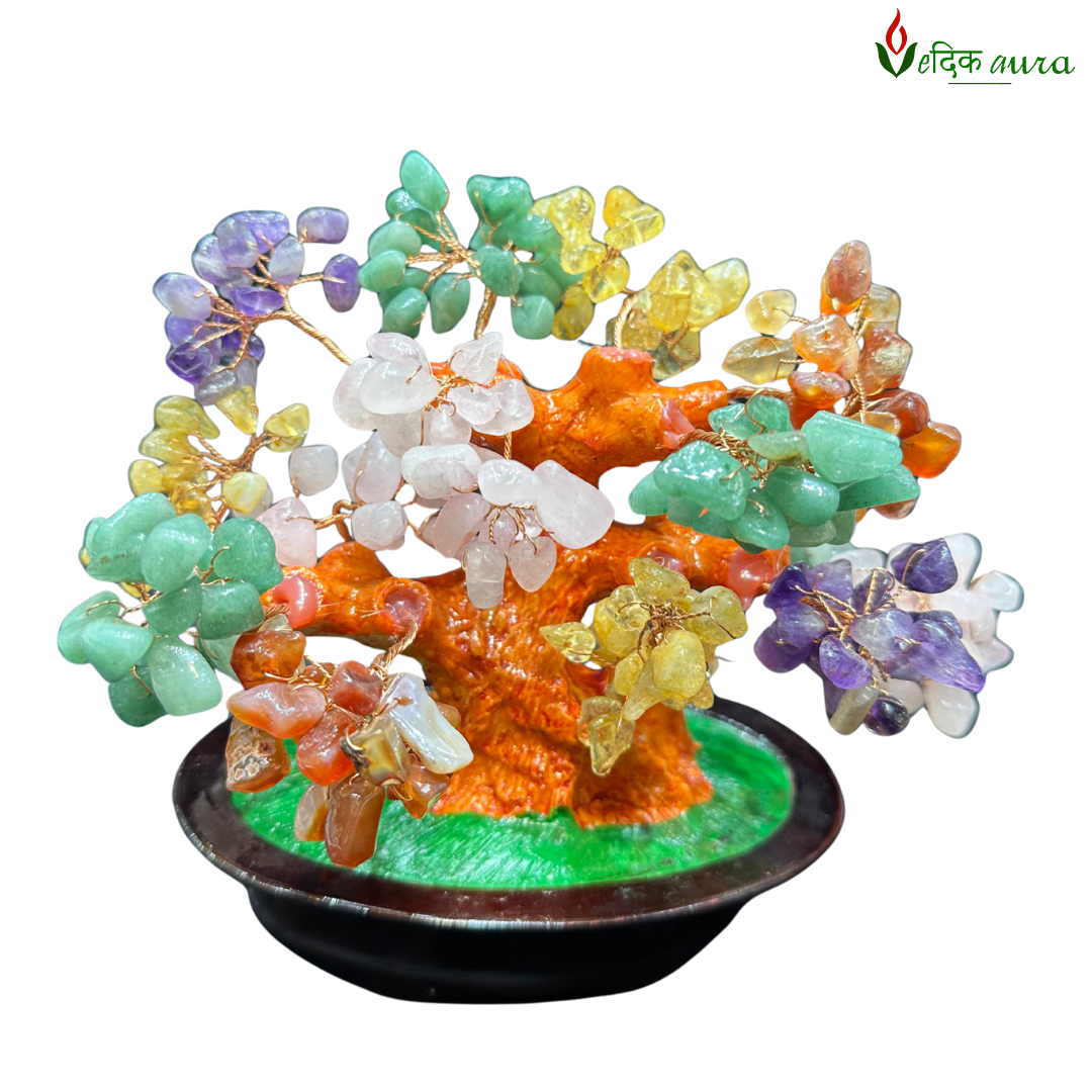Vedikaura Seven Chakra Gem Tree (Large) – Grand Energy Balancer & Spiritual Decor