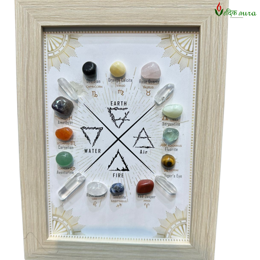 Vedikaura Grounding & Earthing Energy Frame – Stability, Root Chakra & Nature Connection Art