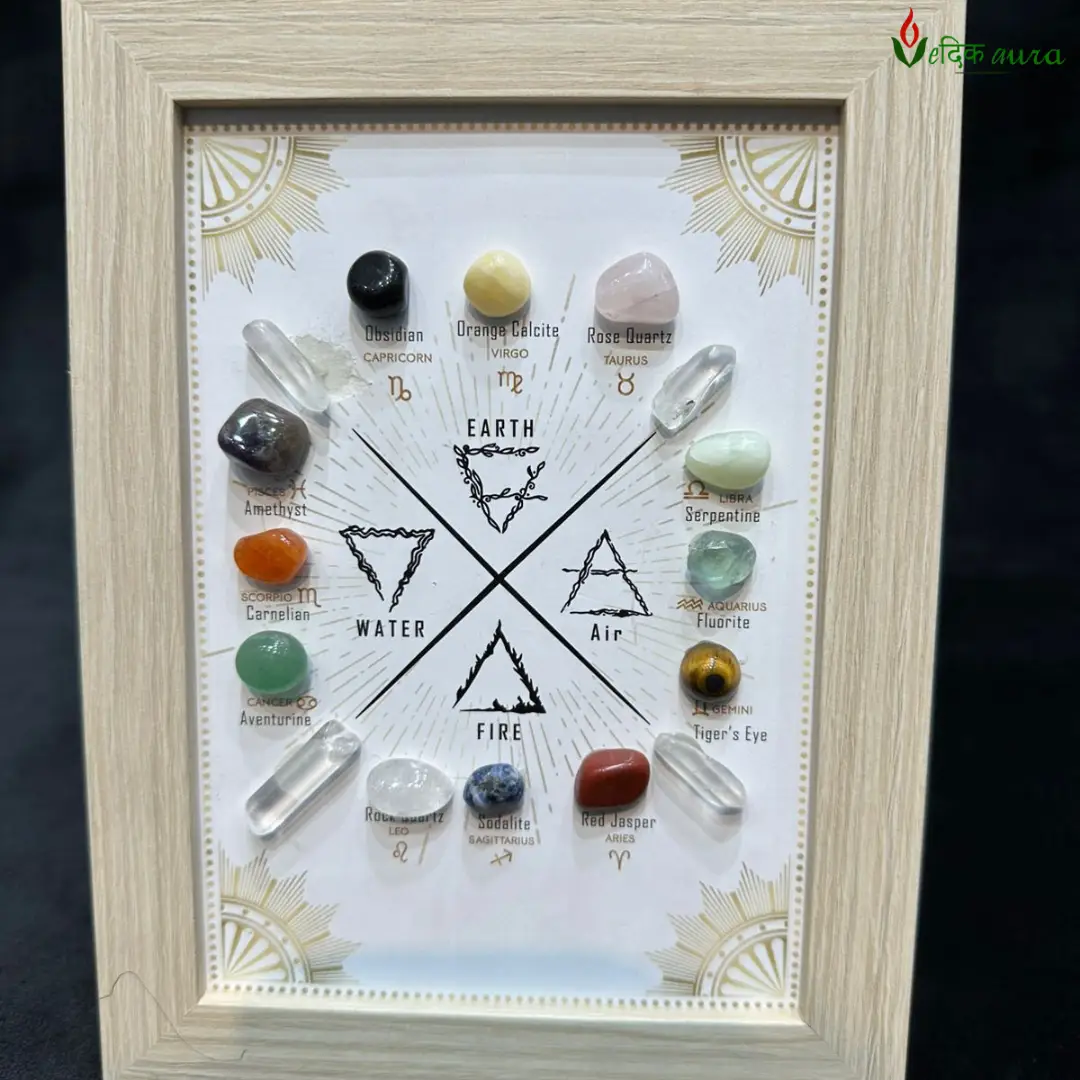 Vedikaura Grounding & Earthing Energy Frame – Stability, Root Chakra & Nature Connection Art