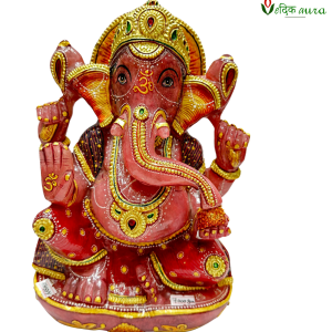 Vedikaura Rose Quartz Ganesh Ji Idol – Love, Compassion & Emotional Healing (8")