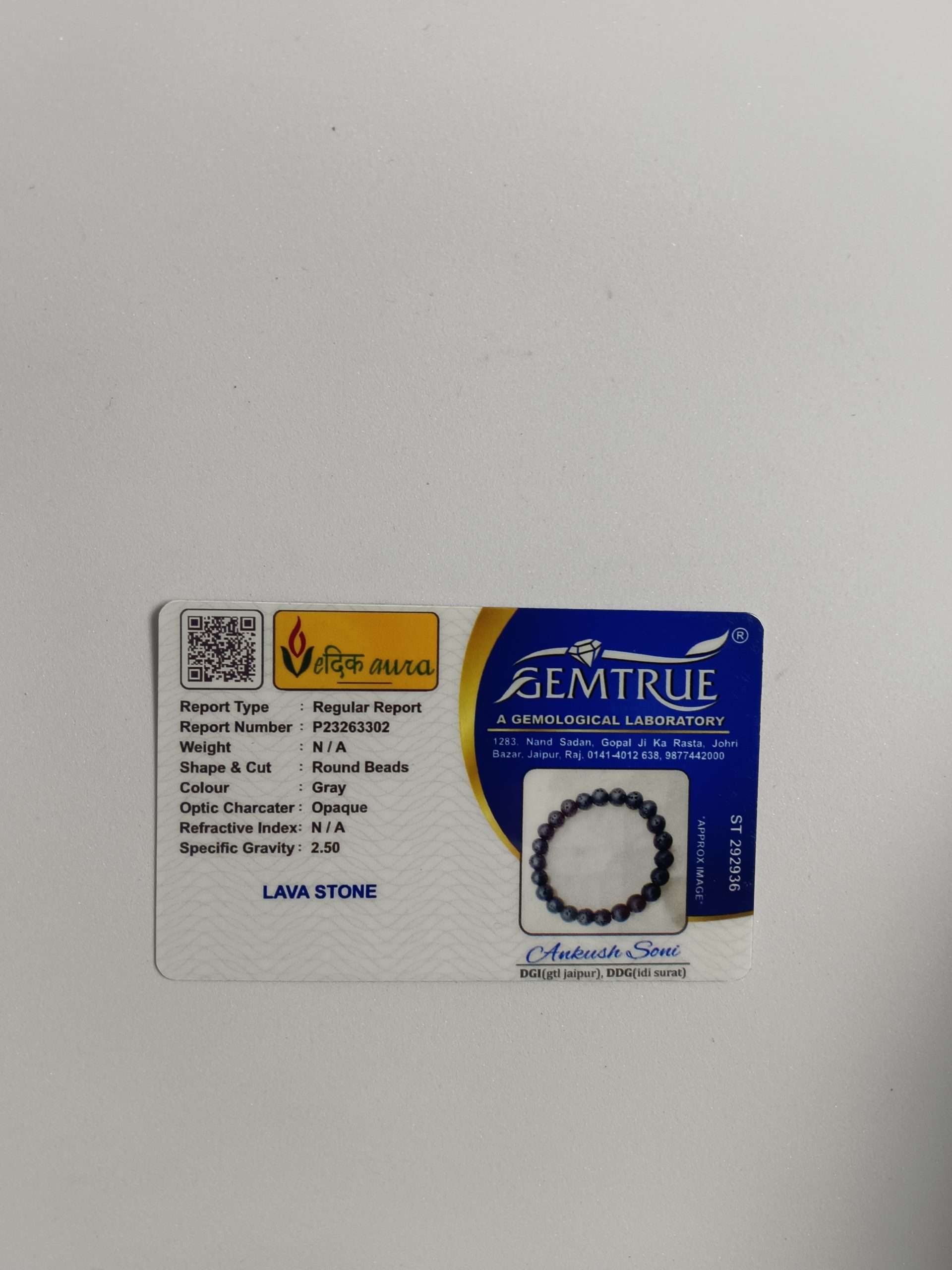 Vedikaura Lava Stone Bracelet – Grounding & Strength Energy Bracelet