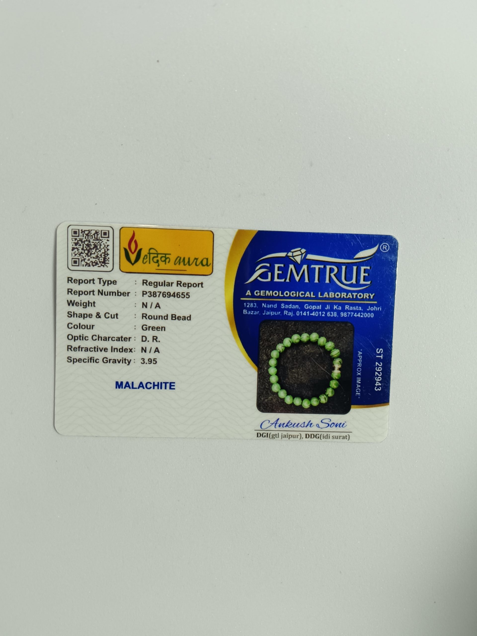 Vedikaura Malachite Bracelet – Transformation & Heart Healing Crystal Bracelet