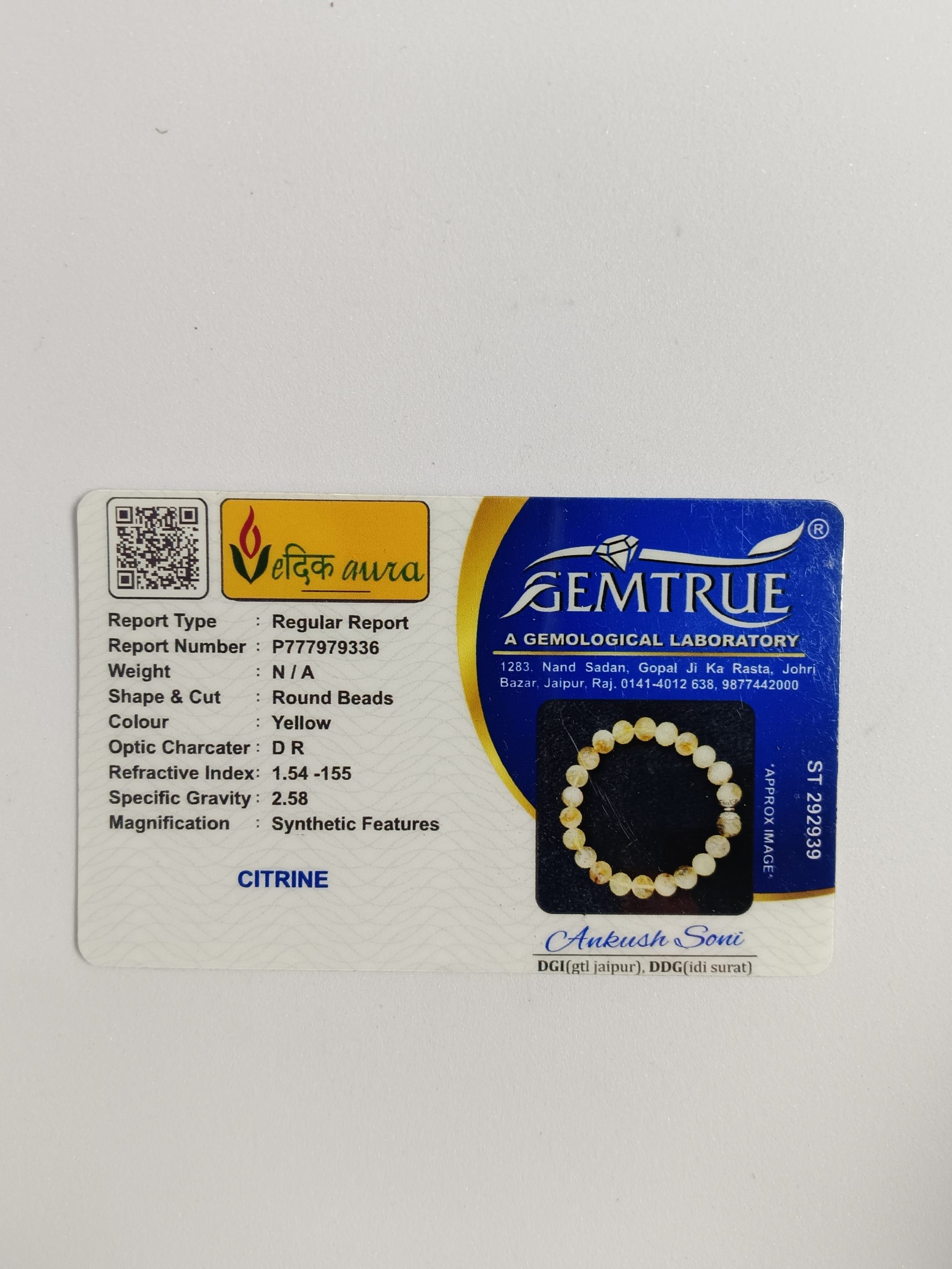 Vedikaura Citrine Bracelet – Joy & Abundance Crystal Bracelet