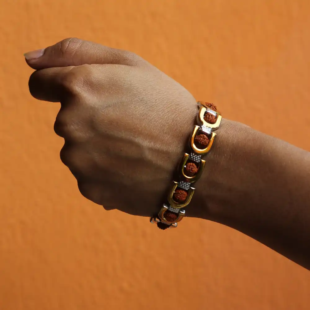 Vedikaura Rudraksh Trishashakti Bracelet – Powerful Spiritual Protection & Energy Bracelet