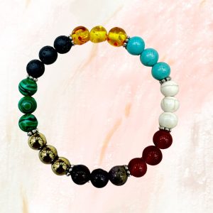 Vedikaura Seven Chakra Bracelet – Balanced Energy with Howlite Soothing Stones