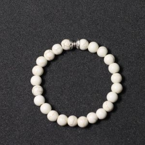 Vedikaura Howlite Bracelet – Calming & Stress Relief Crystal Bracelet