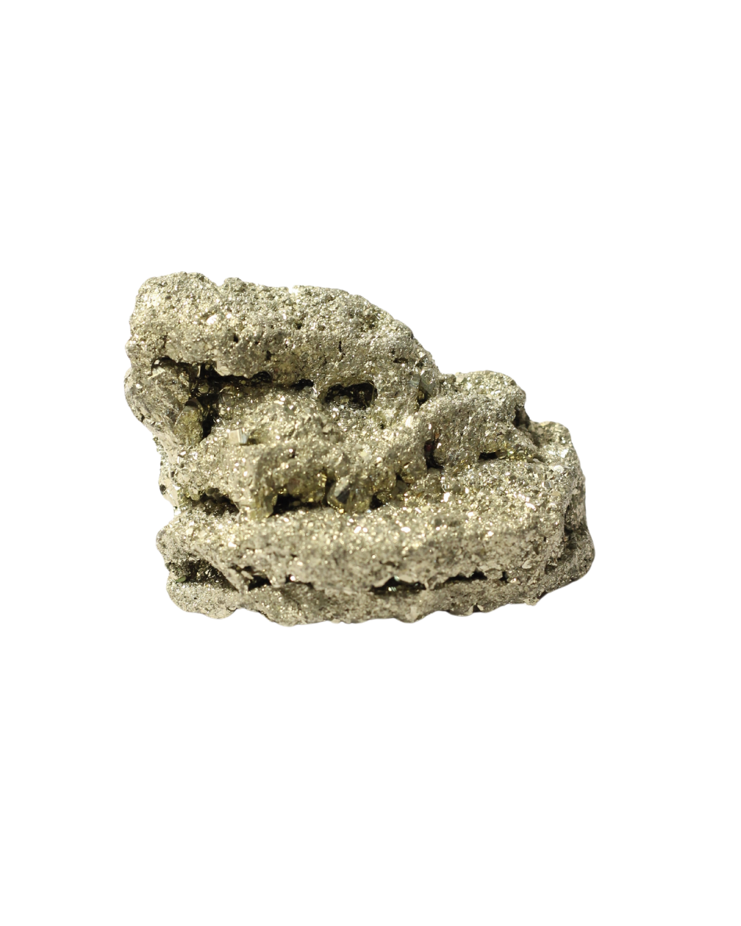 Vedikaura Natural Pyrite Cluster – Wealth Magnet & Energy Shield