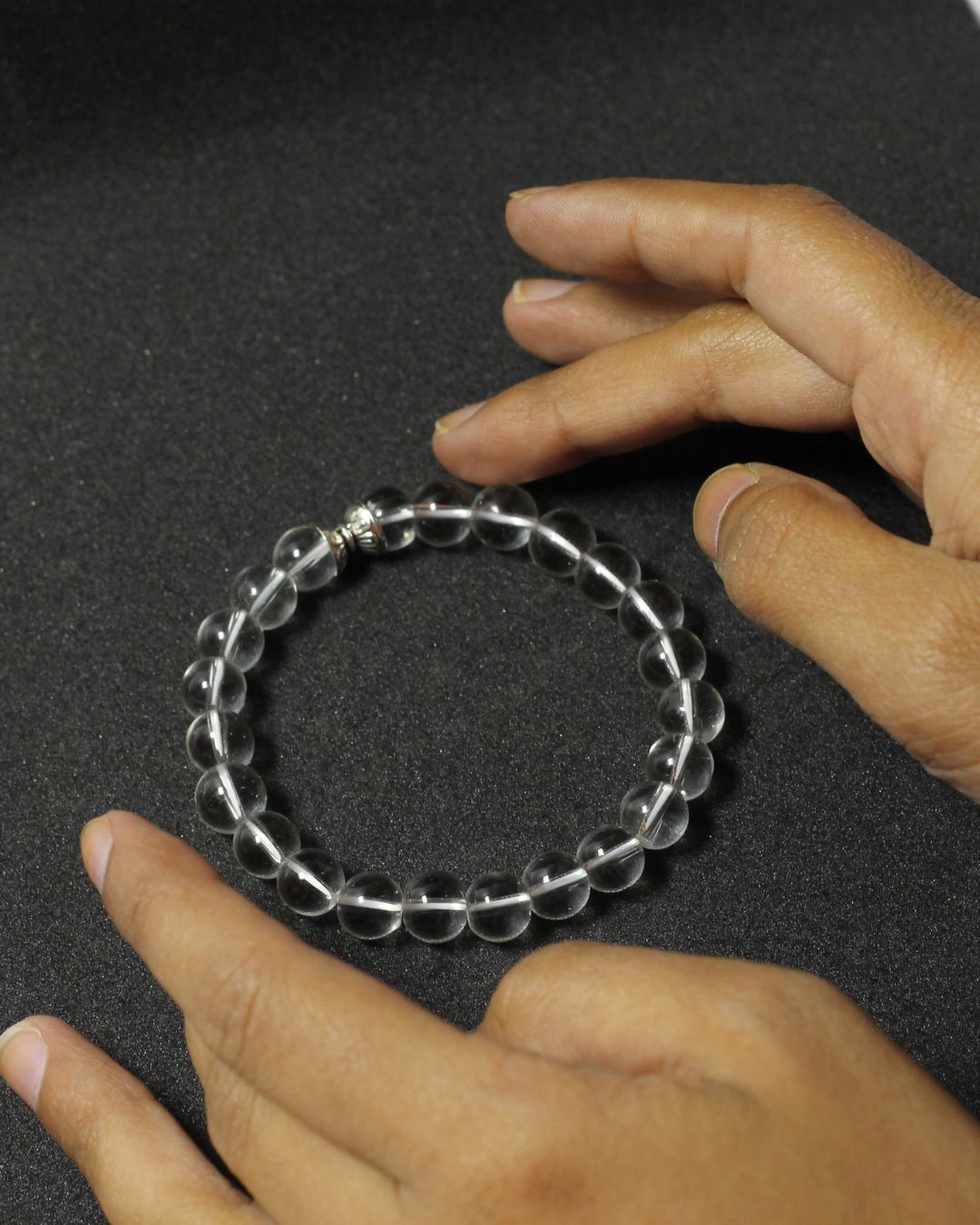 Vedikaura Clear Quartz Bracelet – Amplification & Clarity Crystal Bracelet