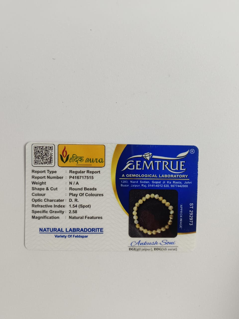 Vedikaura Labradorite Bracelet – Transformation & Protection Crystal Bracelet