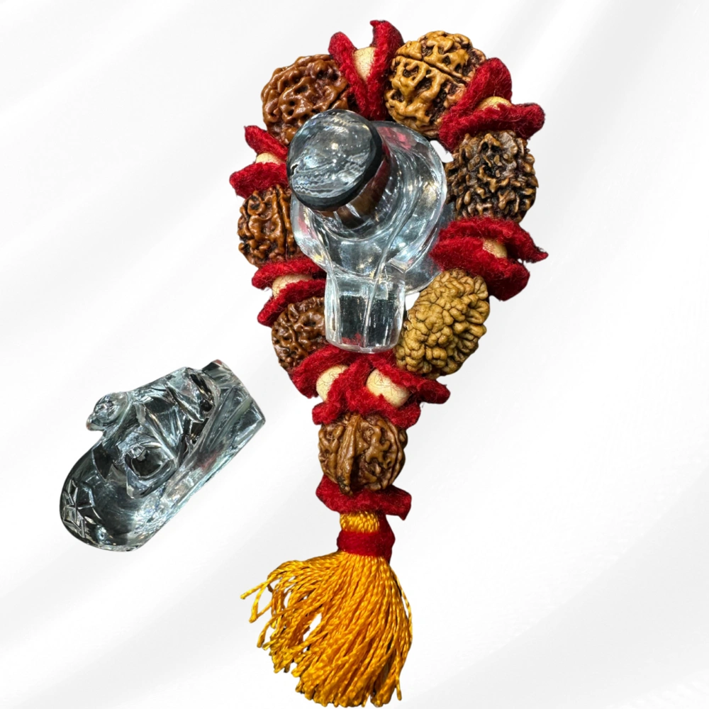 Vedikaura Saawan Bliss Ritual Set – Shivling, Nandi Ji & Rudraksha Kawach for Sacred Saawan Sadhana